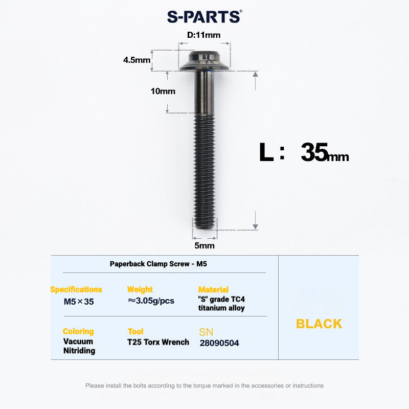 S-PARTS 로드 바이크 디스크 브레이크 티타늄 합금 나사 세트, SRAM RED Force Rival 12단 AXS용