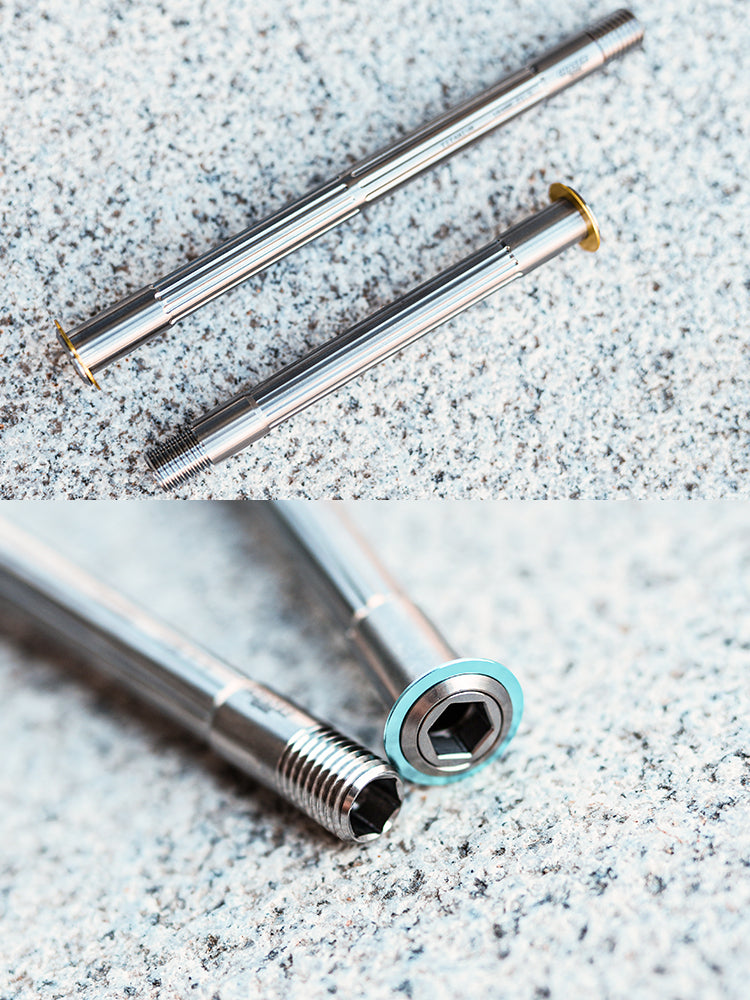 Chaser Ultra-Light Titanium Thru Axle Set – Pinarello DOGMA F-Series Compatible – 34g / Pair