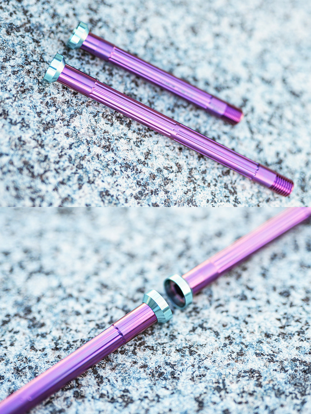 Chaser Ultralight Titanium Thru Axle Set | For SEKA Spear & Exceed Road Bikes (34g)