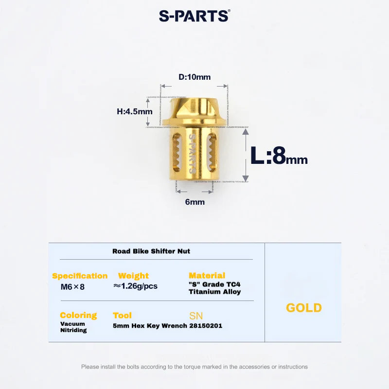 S-PARTS Titanium Drivetrain Bolt Kit for MAGENE QED Electronic Groupset