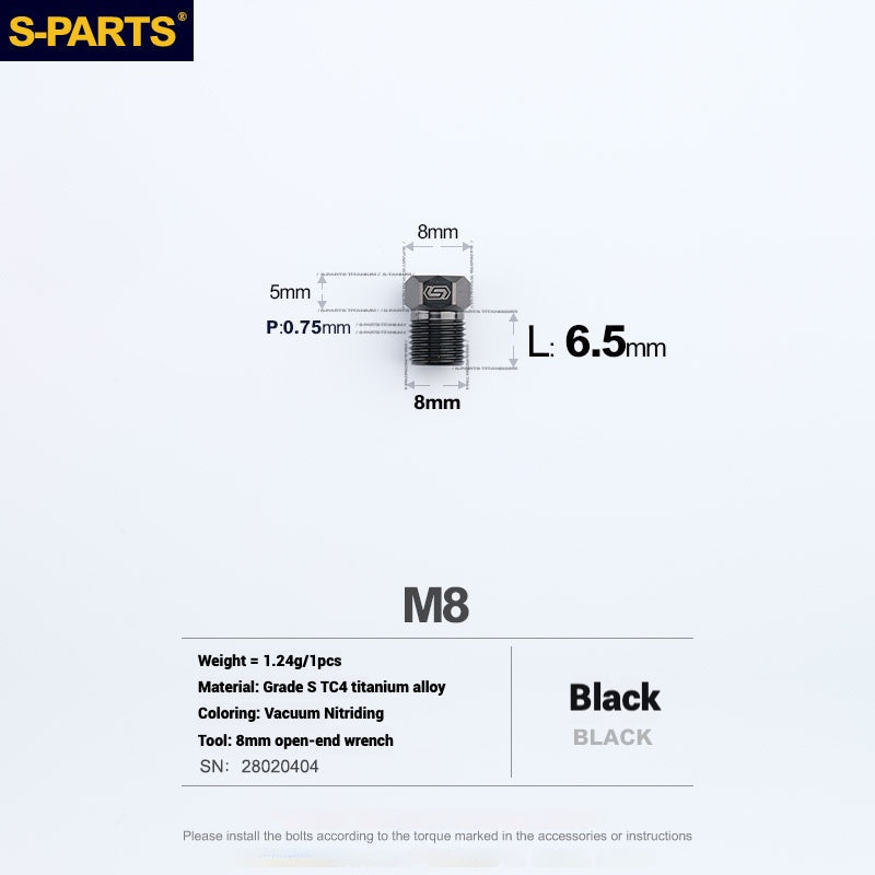 S-PARTS 로드 바이크 디스크 브레이크 티타늄 합금 나사 세트, SRAM RED Force Rival 12단 AXS용