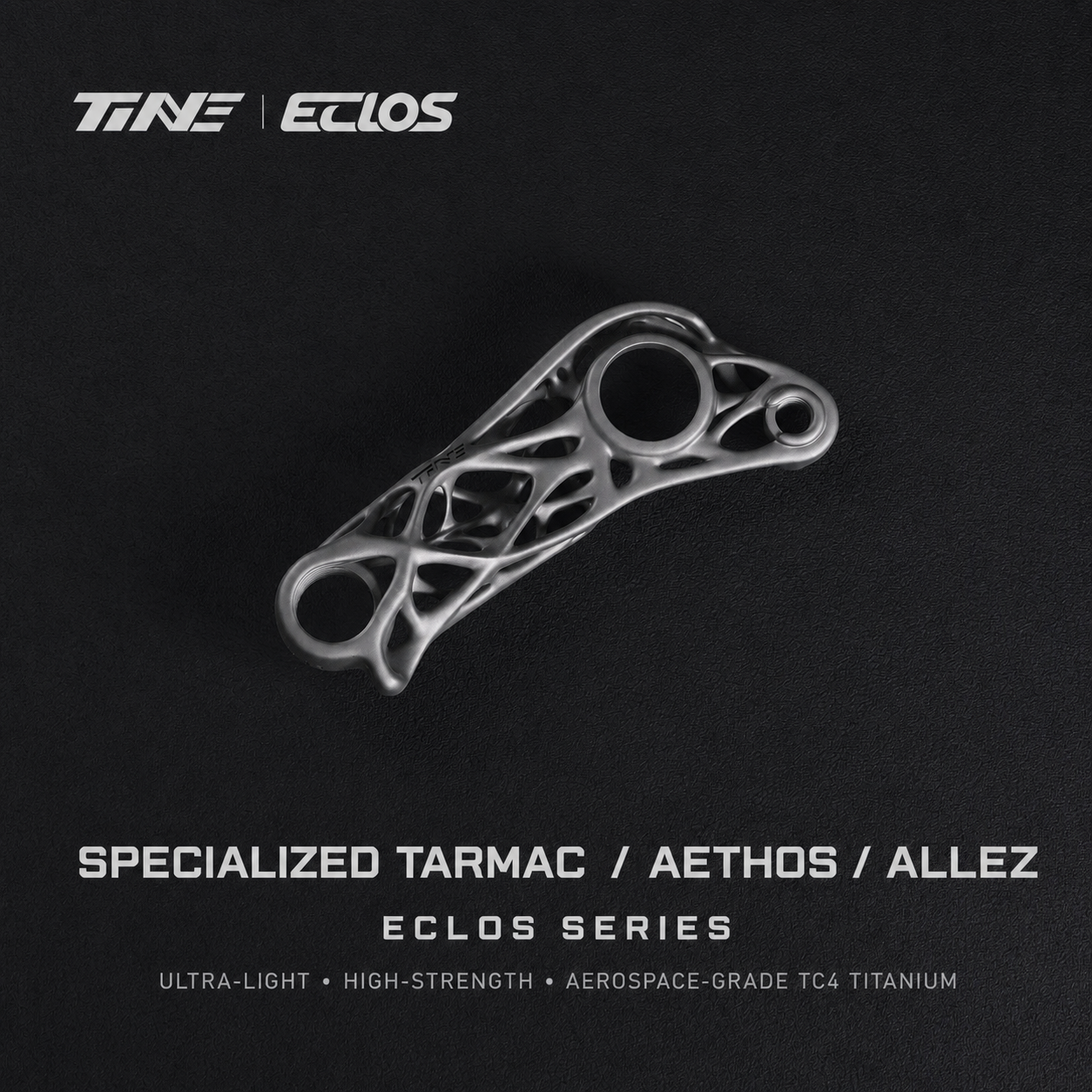 TiNE Titanium Direct-Mount Derailleur Hanger for Specialized Tarmac & Aethos | Shimano R-Series