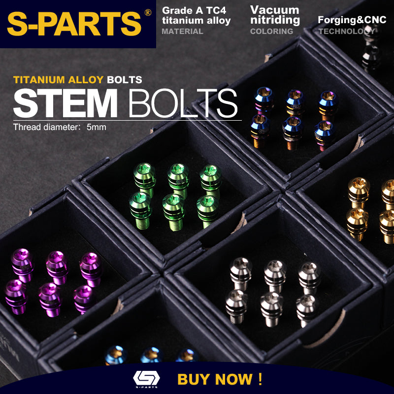 💸💸💸30% off S-PARTS Titanium Alloy Stem Screw Series M5 L18