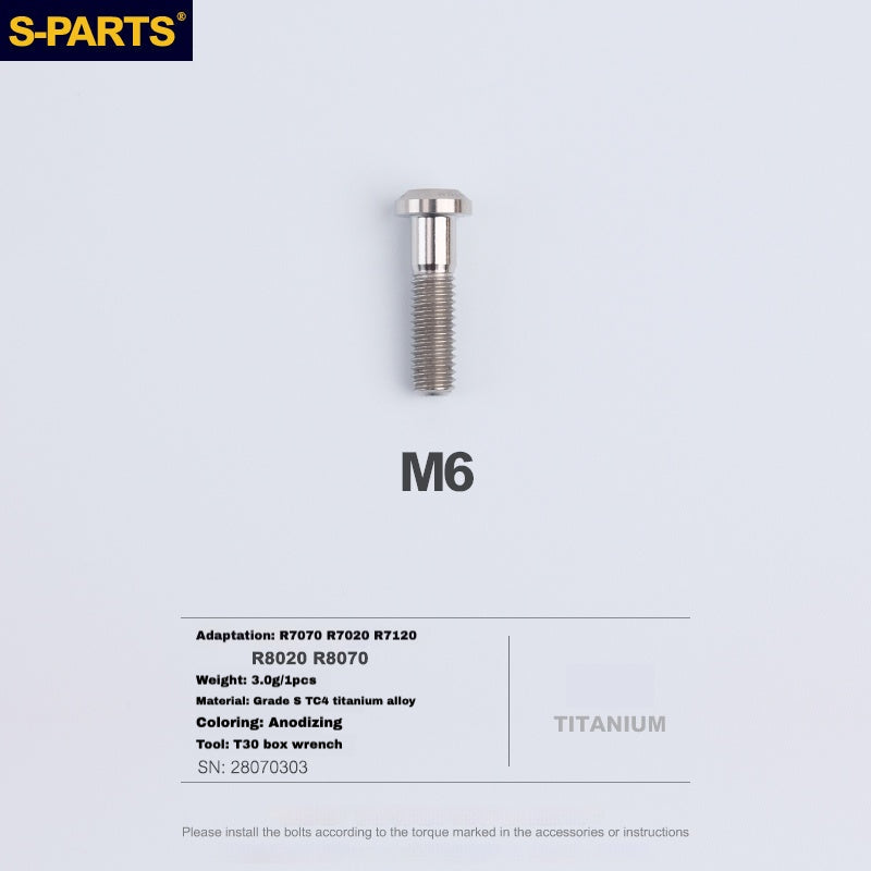 S-PARTS Titanium Disc Brake Bolt Kit for TRP DHR EVO | Ultra-Light MTB Brake Hardware