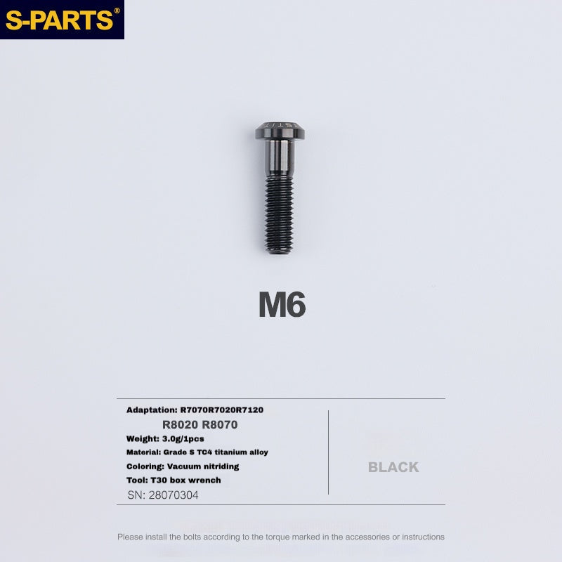 S-PARTS 로드 바이크 디스크 브레이크 티타늄 합금 나사 세트, SRAM RED Force Rival 12단 AXS용