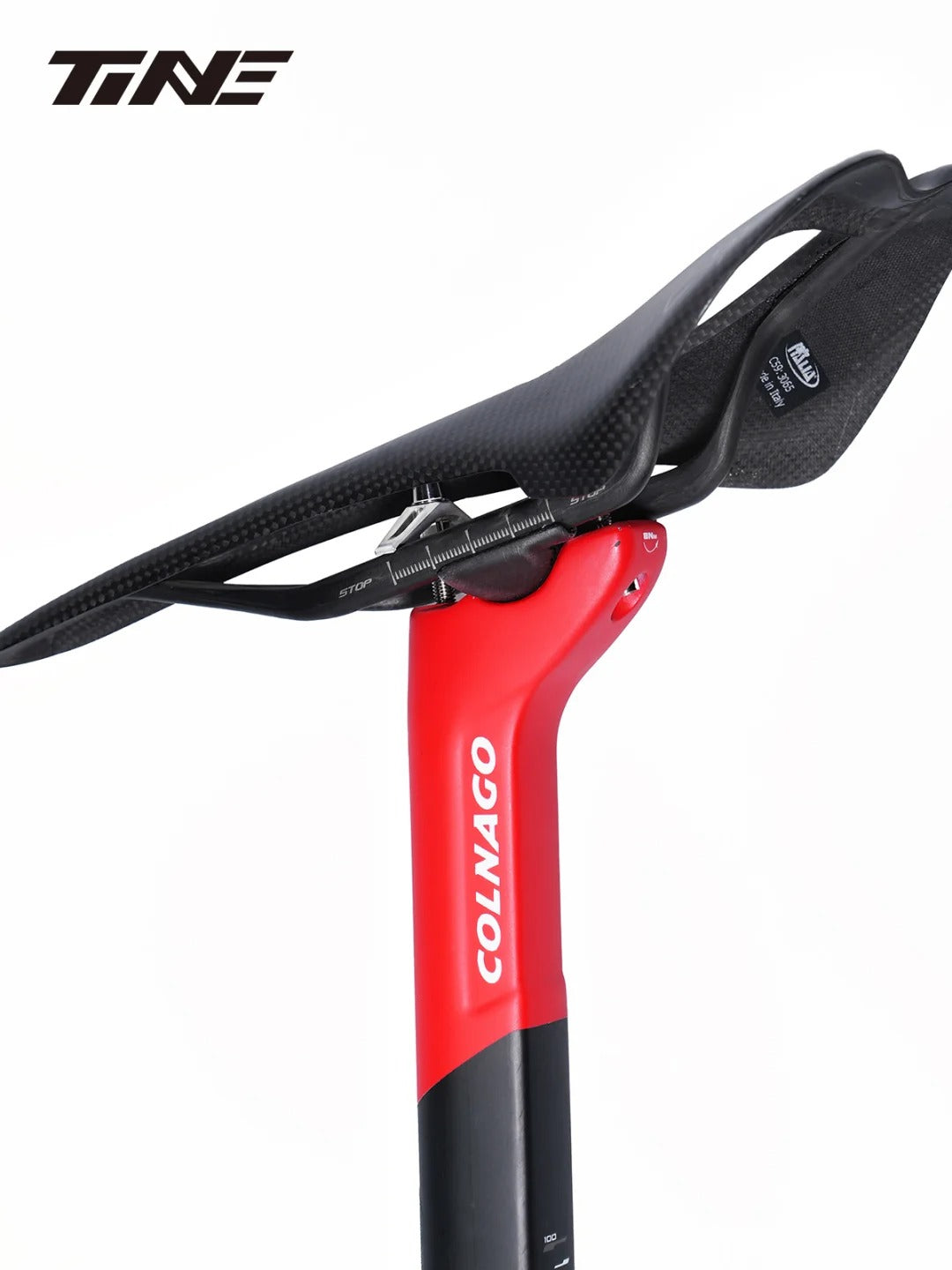 TiNE Ultra-Light 6.8g Seat Clamp & Leveling Assembly | Compatible with Specialized SL8 Aethos, Colnago & DARIMO Seatposts | CNC Titanium Precision