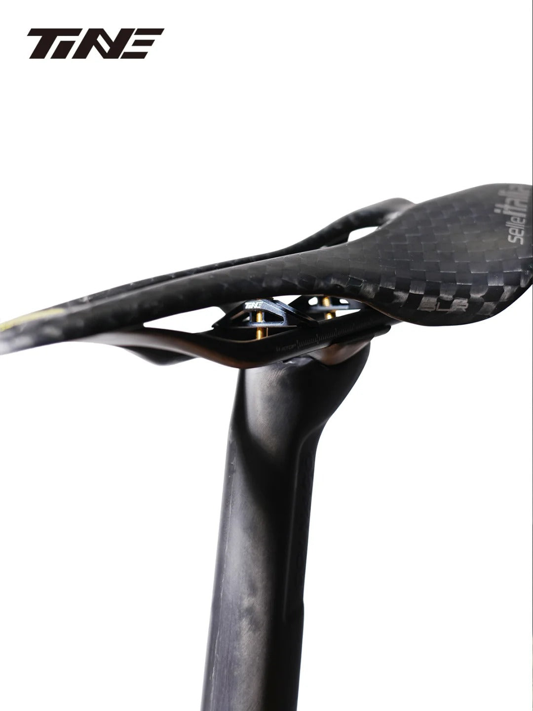 TiNE Ultra-Light 6.8g Seat Clamp & Leveling Assembly | Compatible with Specialized SL8 Aethos, Colnago & DARIMO Seatposts | CNC Titanium Precision