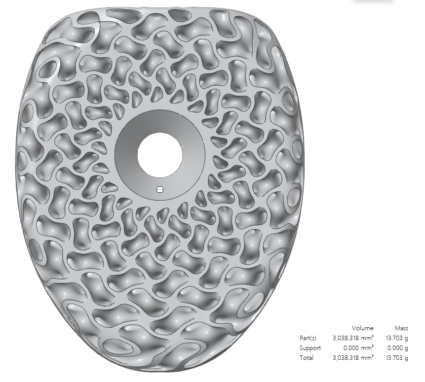 Custom 3D Titanium Stem Cap for Vision Metron 6D – Hand-Finished Art Design