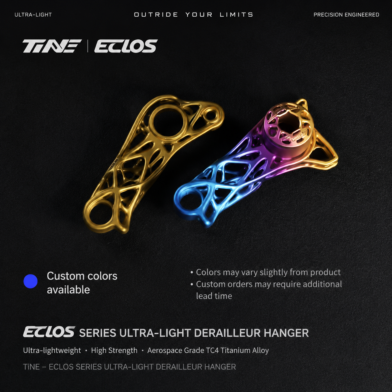 TiNE Eclos Lightweight Derailleur Hanger | Topology Design Upgrade for Specialized Road Bikes (UDH Compatible)