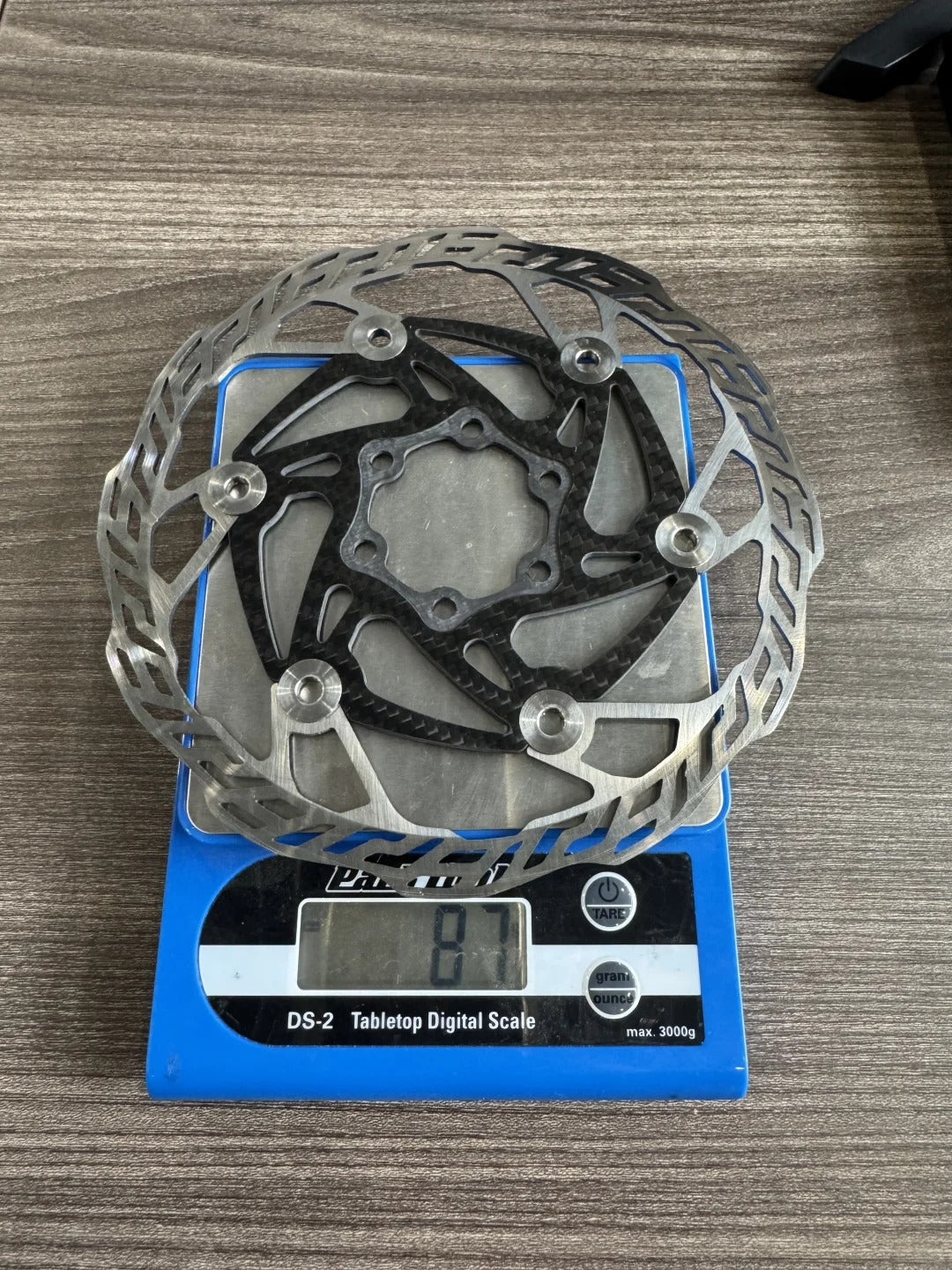 E-TI Rotor de frein à disque en carbone ultra-léger | 160mm / 140mm | 87g / 66g | Rivets en titane | Centerlock | Acier inoxydable CNC haute dureté