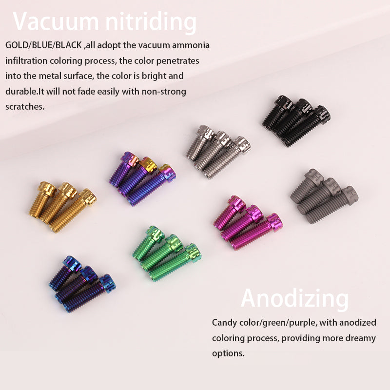 S-PARTS motocicleta vehículo eléctrico nuevo bibi split fijo M8 * 20 tornillo de aleación de titanio de cabeza pequeña