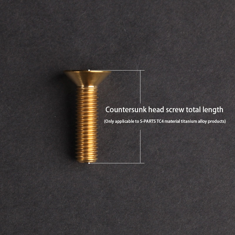 S-PARTS countersunk head screw M8*20/25 titanium alloy weight reduction bolt mountain road bike standard parts