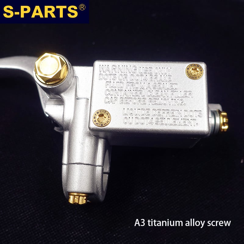 Raccordi per pompa superiore per luce ambiente auto forzata S-parts A3, viti in lega di titanio, lega di titanio