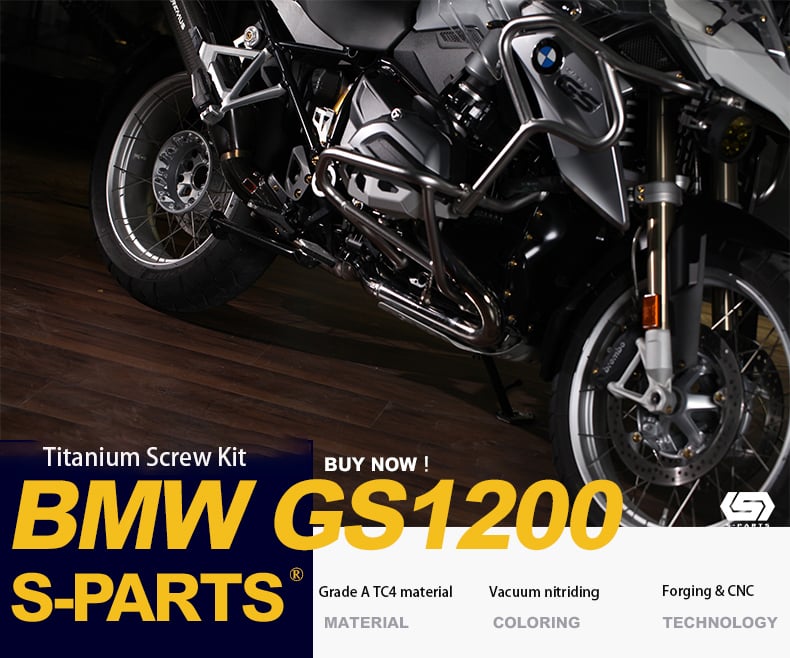 Kit viti S-parts BMW GS1200 Bulloni serie A3 Titanio Stan
