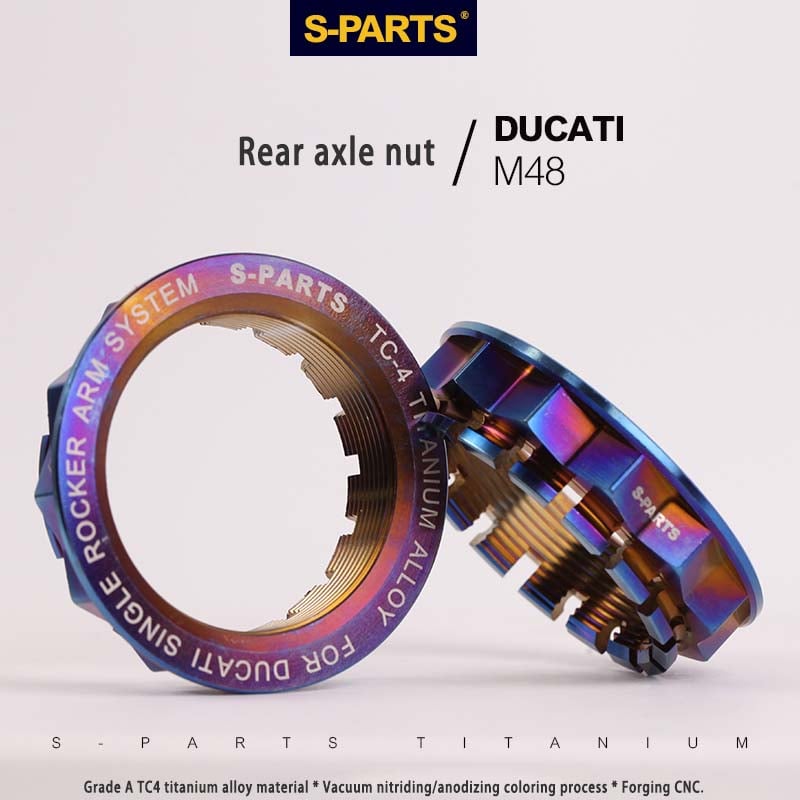Dadi dell'asse posteriore M48 S-parts V4/V2/Molla di serraggio Street Fighter