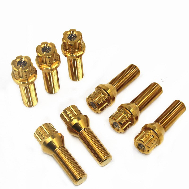 Tornillos para buje de aleación de titanio S-parts Stan Titanium M14 P1.5 Volkswagen, Audi, Mercedes Benz estándar nacional