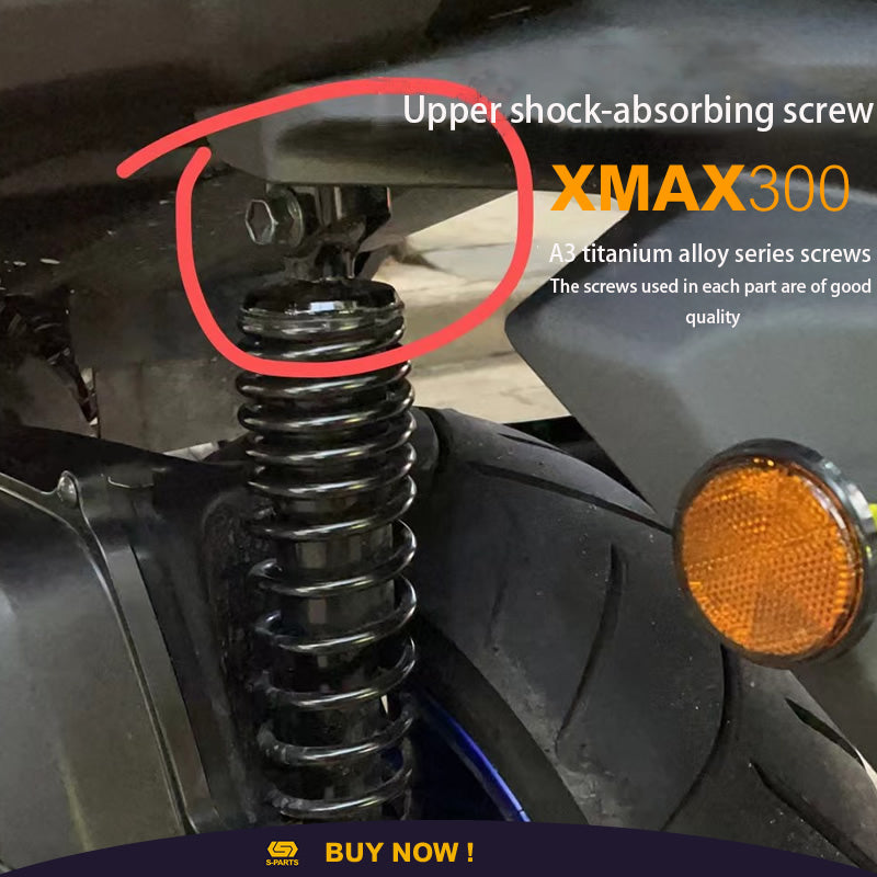 Viti in lega di titanio A3 S-parts Viti per ammortizzatori per motociclette modificate per veicoli XMAX300 Viti per locomotive pesanti