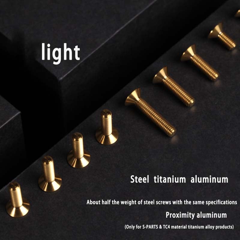 S-PARTS countersunk head multicolor M6*12/16/18/20/25/30/35mm road bike titanium alloy screws
