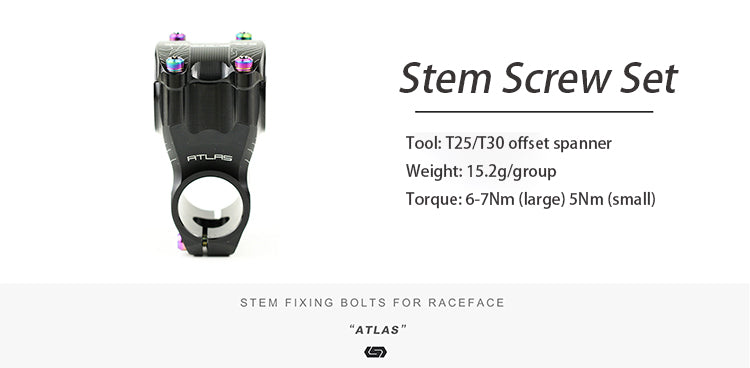 S-PARTS Raceface atlas Handlebar Titanium Screws Screw Sets