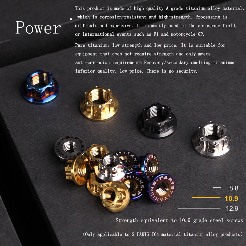 S-parts A3 flange nuts M10 electric car titanium alloy screws motorcycle riding accessories