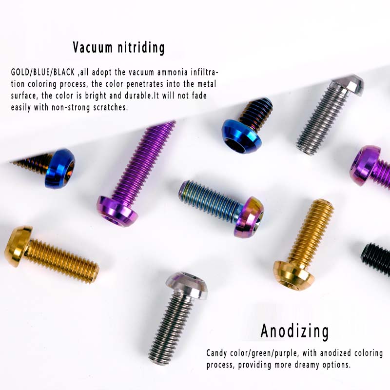 S-PARTS m5*10/14/16 mountain bike road bike bottle cage umbrella head titanium alloy disc screw
