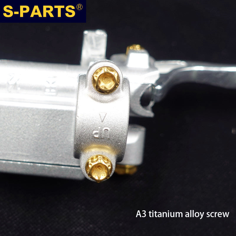 Raccordi per pompa superiore per luce ambiente auto forzata S-parts A3, viti in lega di titanio, lega di titanio