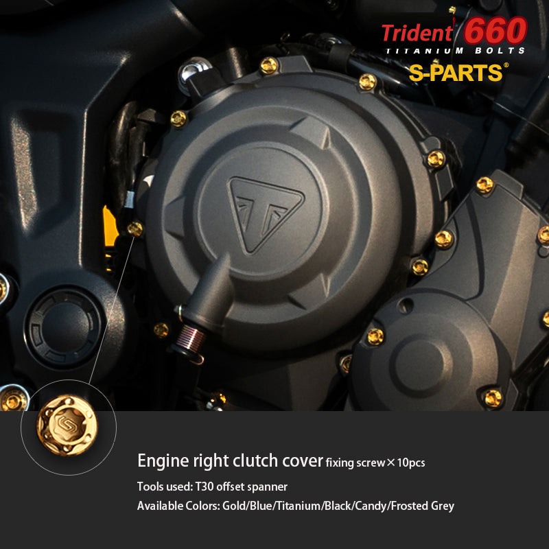 Trident 660 A3 modified motorcycle whole car titanium alloy screws locomotive nuts