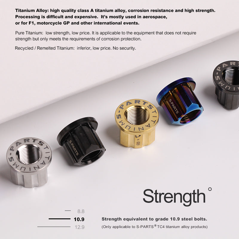 S-parts A3 series M16/18/20 titanium alloy rotor motor nuts electric motorcycle