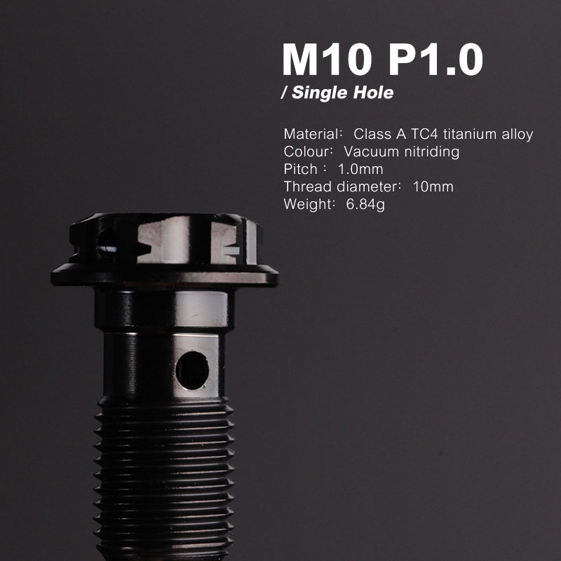 PARTI A3 lega di titanio M10 vite per tubo a foro singolo 1.0 vite moto elettrica tubo combinato a doppio foro