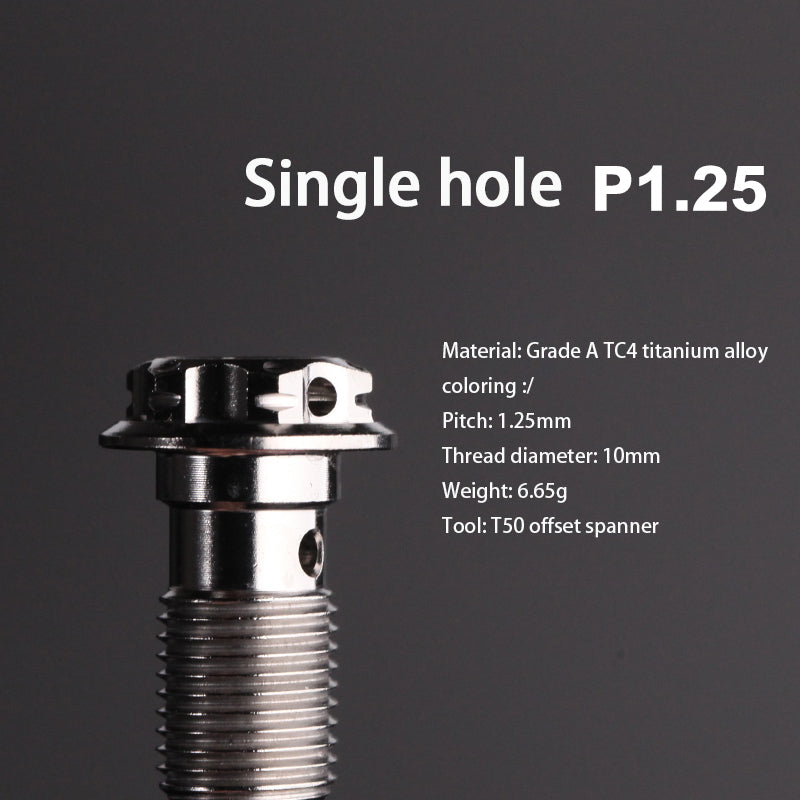 PARTI A3 lega di titanio M10 vite per tubo a foro singolo 1.0 vite moto elettrica tubo combinato a doppio foro