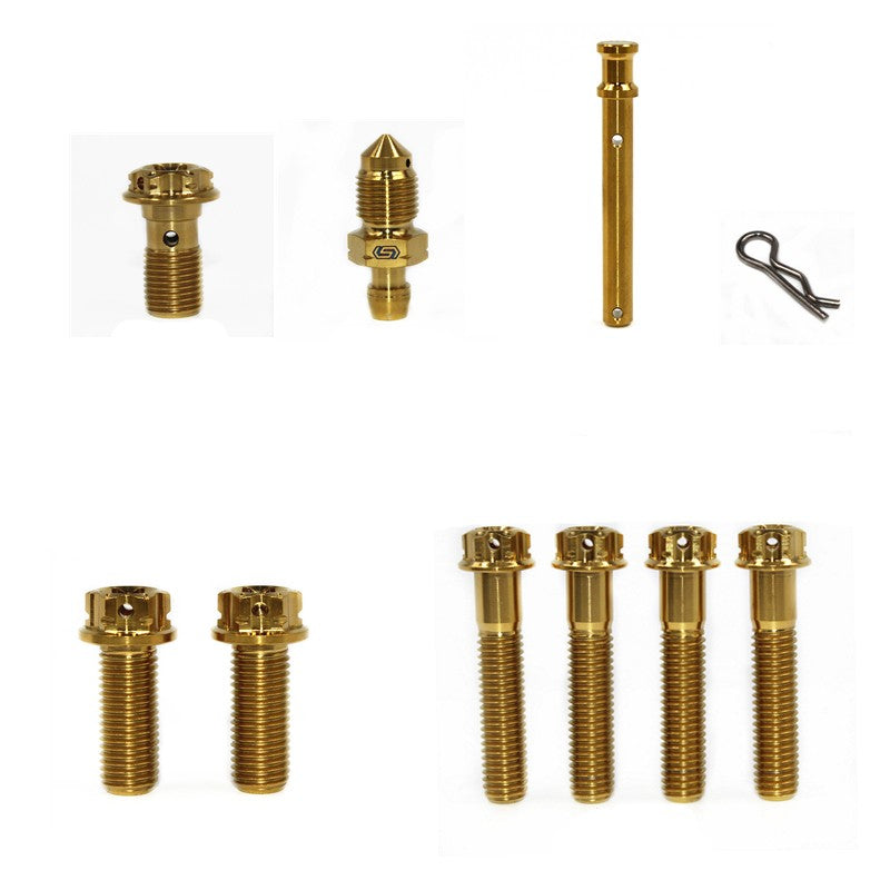 S-PARTS Brembo pair 4/pair 2 Caliper Brake Titanium Screw Bolt