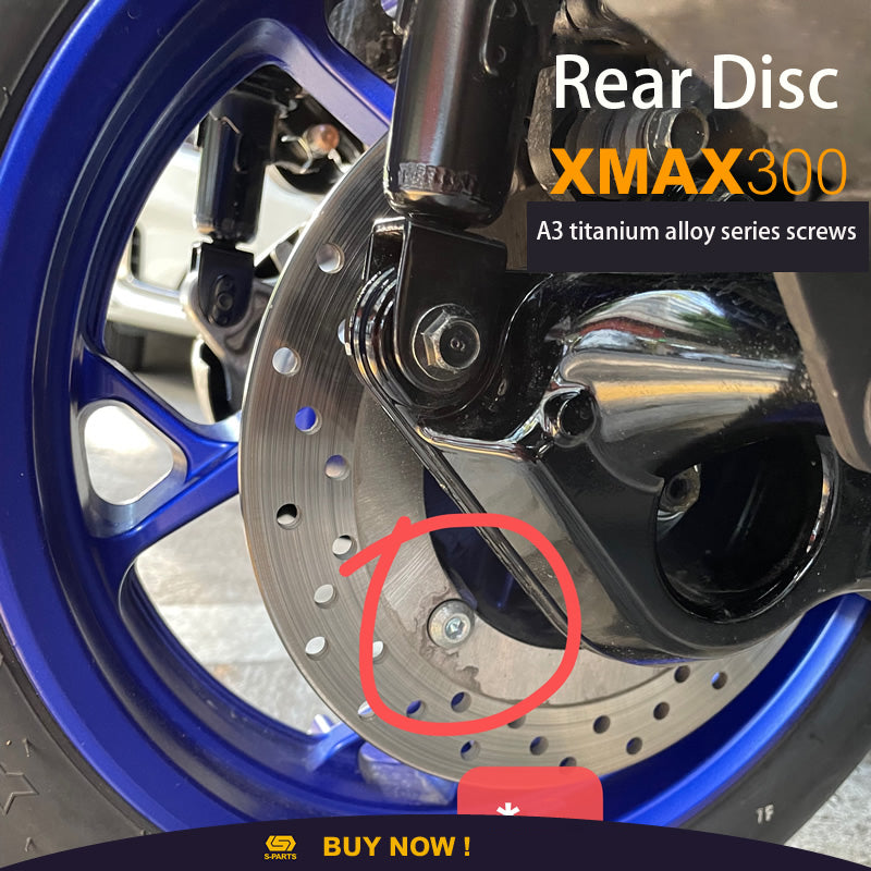 Viti in lega di titanio A3 S-parts Viti per ammortizzatori per motociclette modificate per veicoli XMAX300 Viti per locomotive pesanti