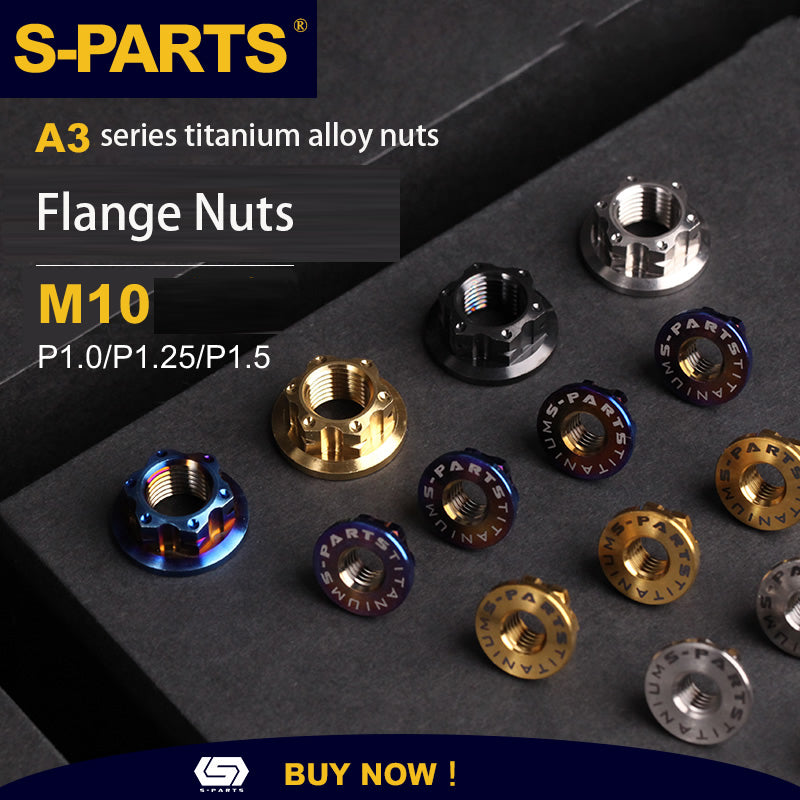 S-parts A3 flange nuts M10 electric car titanium alloy screws motorcycle riding accessories