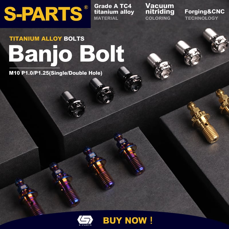 PARTI A3 lega di titanio M10 vite per tubo a foro singolo 1.0 vite moto elettrica tubo combinato a doppio foro