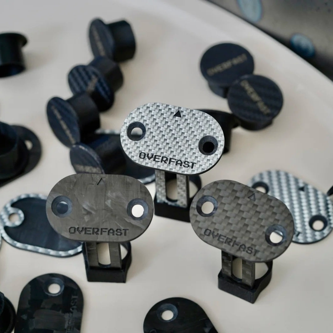 OVERFAST FACTOR ONE Carbon Fiber Battery Cover & Mount | Ultra-Lightweight from 2g