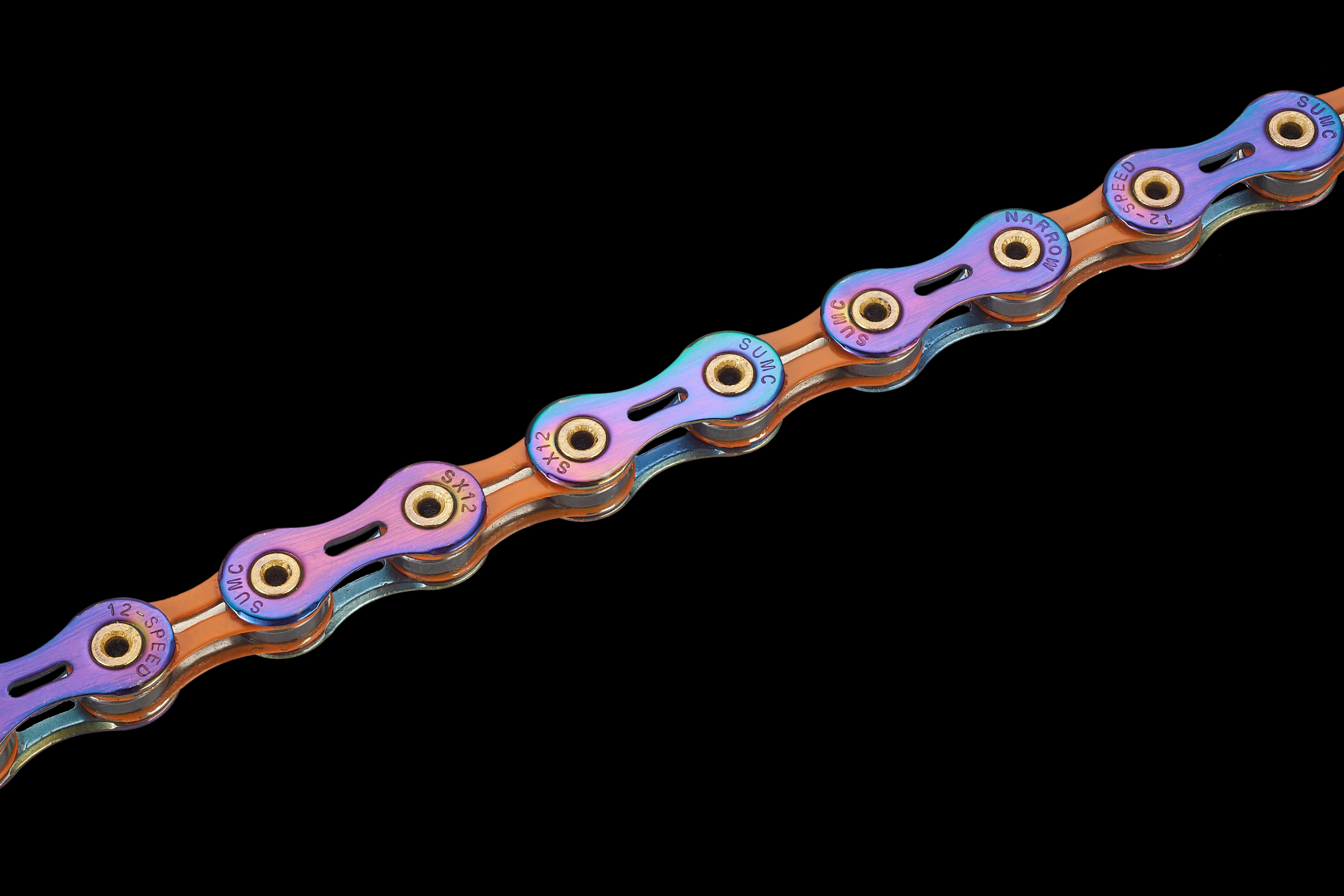 SUMC 12-SPEED full hollow carbon steel Bicycle Chain Ultralight with Steel Magic Buckle