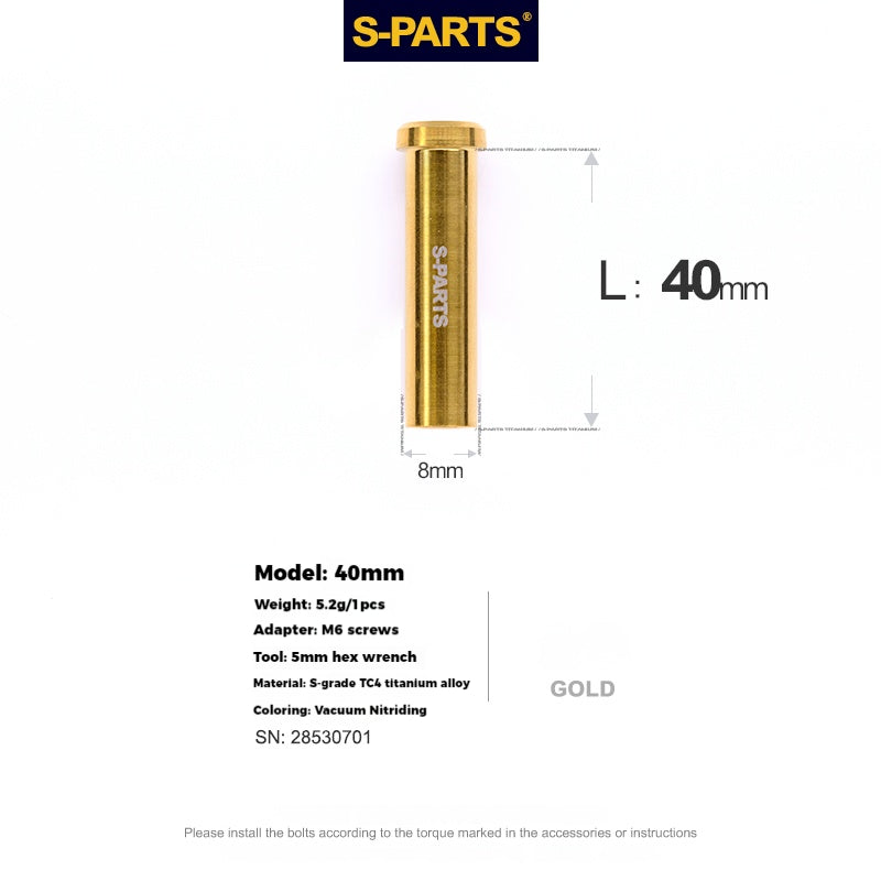 S-PARTS Titanium Alloy C-Clamp Fixing Nut Series