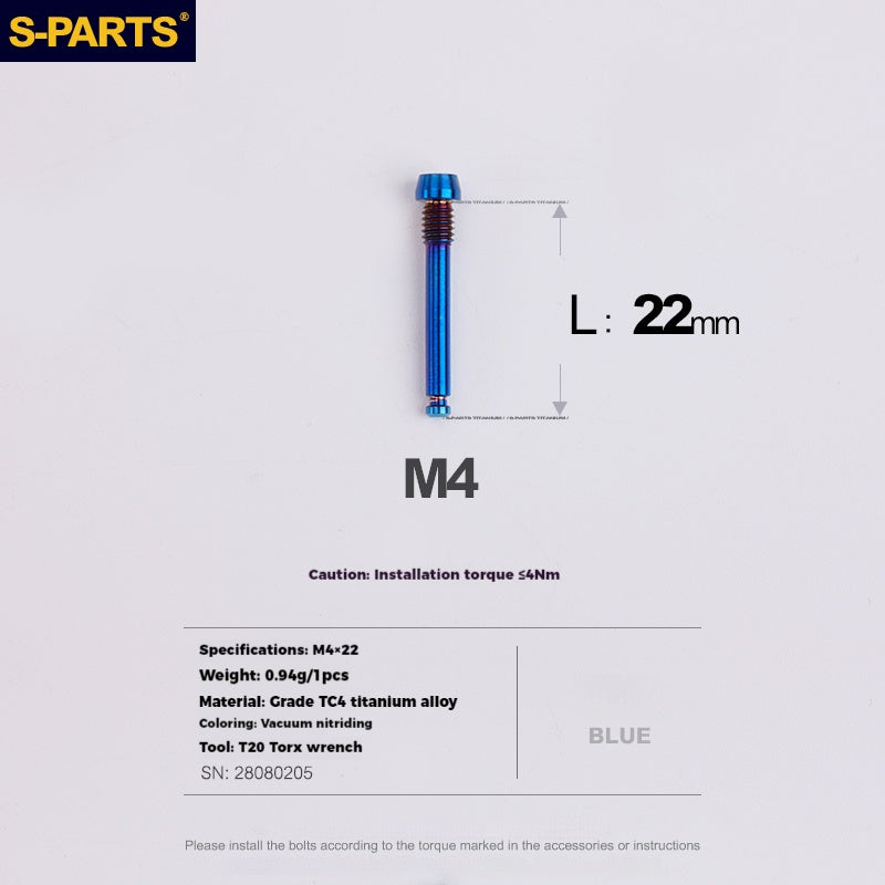 S-PARTS Titanium Brake Pad Pin Retainer for Shimano Sram Magura HOPE Disc Brake