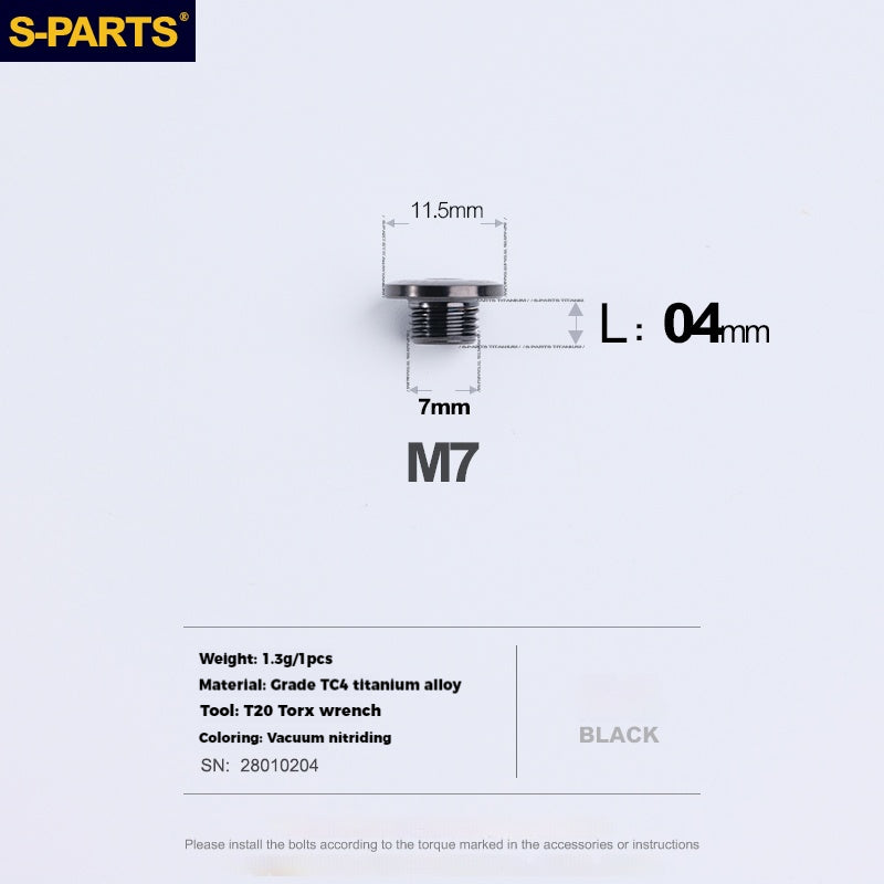 S-PARTS Titanium Alloy Oil Port Screws Shimano Sram TRP Mountain Brake Levers Shimano Road Shift Levers
