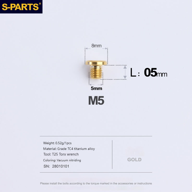 S-PARTS Titanium Alloy Oil Port Screws Shimano Sram TRP Mountain Brake Levers Shimano Road Shift Levers