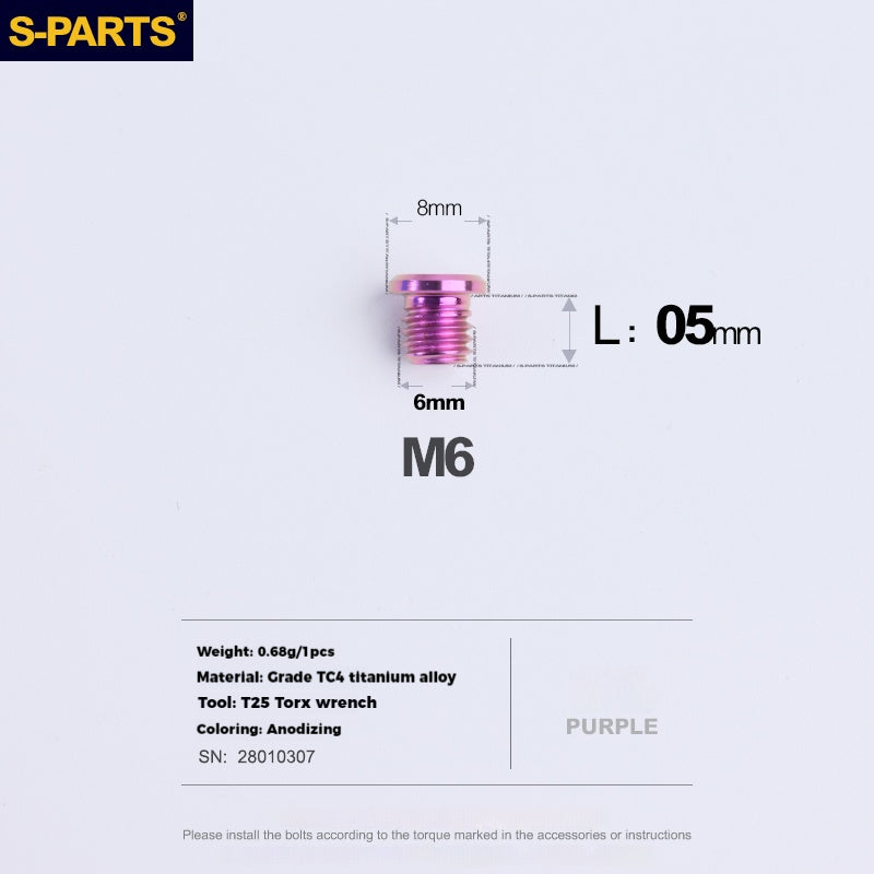 S-PARTS Titanium Alloy Oil Port Screws Shimano Sram TRP Mountain Brake Levers Shimano Road Shift Levers