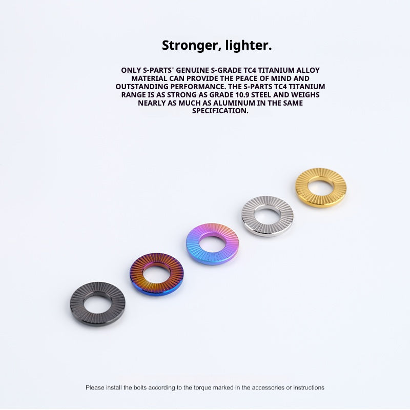 S-PARTS Titanium Alloy Hub Nuts for Fixed-Gear Bikes