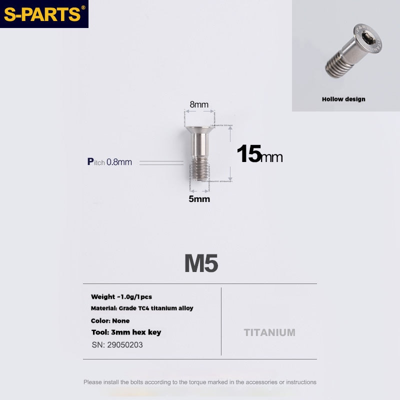 S-parts Stan titanium alloy guide wheel screws SRAM UT DA XT XTR Titanium Rear Derailleur Jockey Wheel Pulley Screw for Shimano Sram
