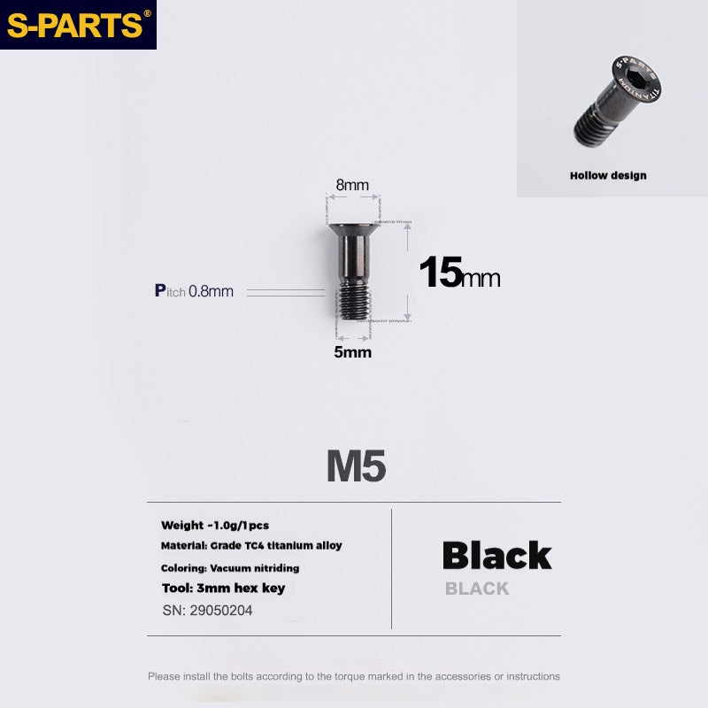 S-parts Stan titanium alloy guide wheel screws SRAM UT DA XT XTR Titanium Rear Derailleur Jockey Wheel Pulley Screw for Shimano Sram