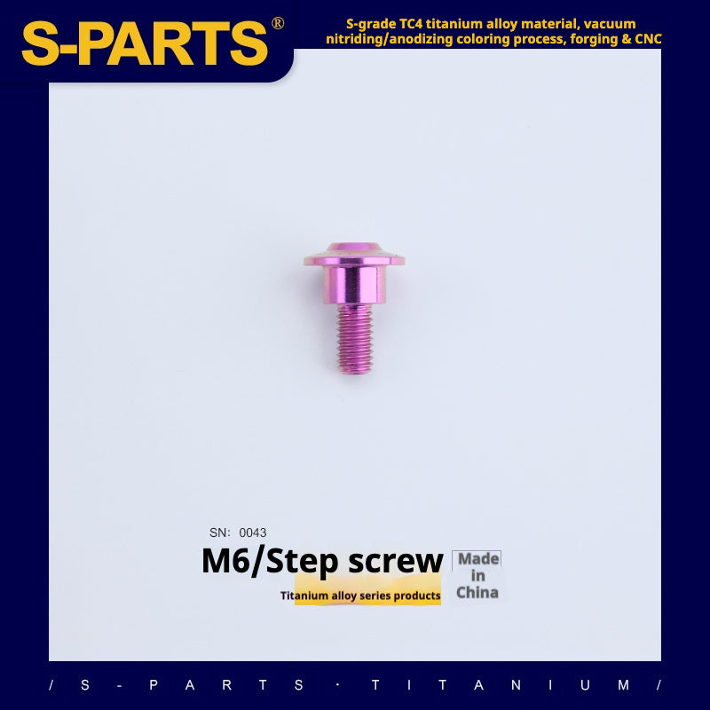 SPARTS A3 Umbrella Head Step Series M6 Purple Titanium Screws Motorcycle Auto