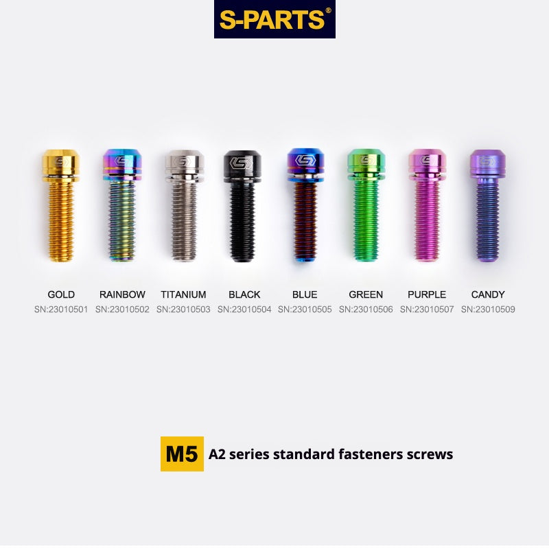 SPARTS A2 Series M5 L10-40mm Titanium Screws