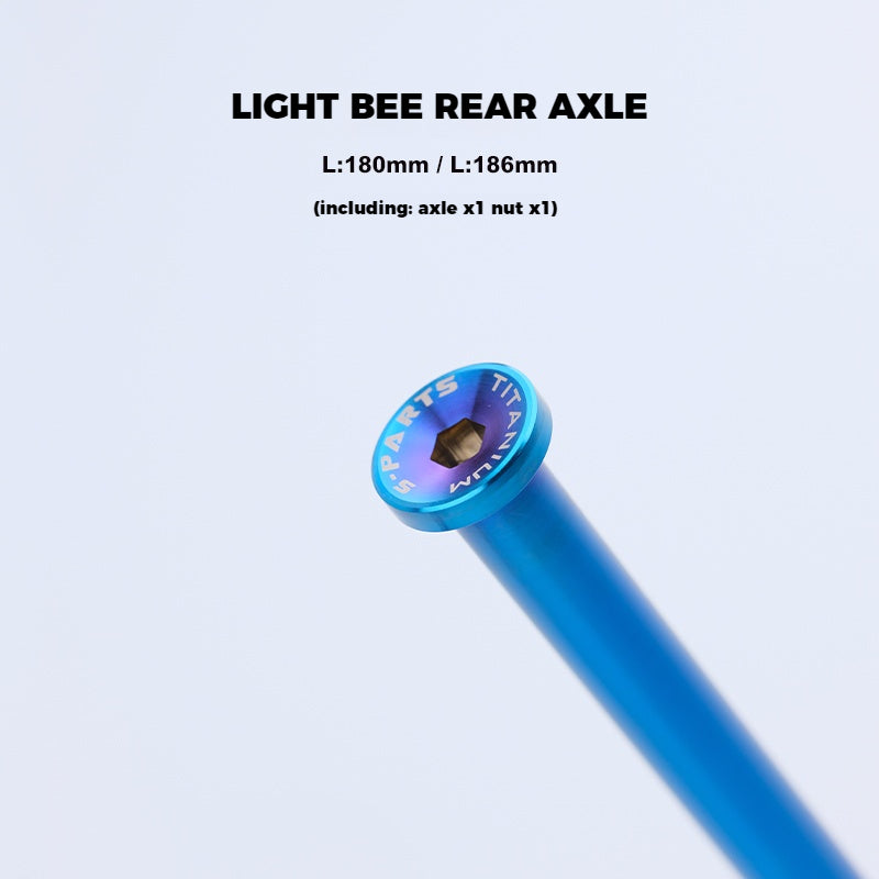 Eje de rueda trasera de aleación de titanio S-PARTS Sur-Ron Light Bee y tuerca correspondiente