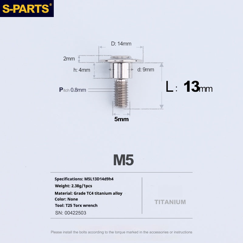 SPARTS A3 Paraguas Cabeza Escalón Serie M5 Color Titanio Tornillos de Titanio Motocicleta Auto