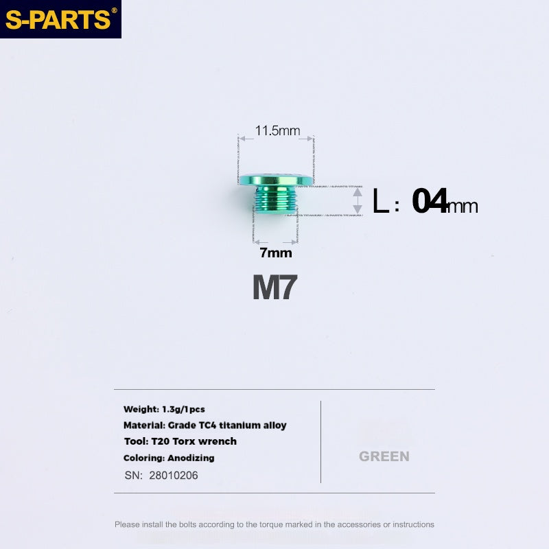 S-PARTS Titanium Alloy Oil Port Screws Shimano Sram TRP Mountain Brake Levers Shimano Road Shift Levers