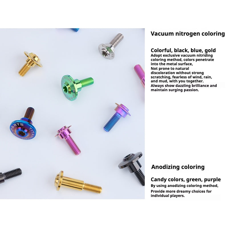 SPARTS A3 Umbrella Head Step Series M5 Candy Color Titanium Screws Motorcycle Auto